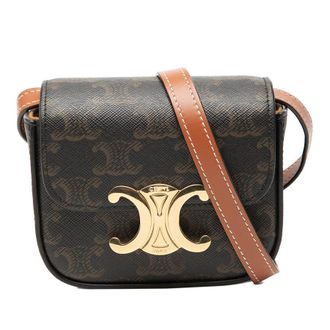 Celine Pre-owned Celine Mini Triomphe Coated Canvas Claude Crossbody Ladies QAN0DMZ5Z89J3D6A