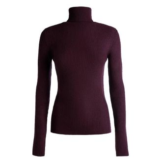 Bally Orchid Wool Turtleneck Sweater