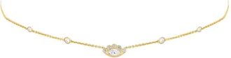 Logan Hollowell Choker Angel Eye in oro giallo 14 carati con diamanti