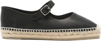 Castaner Zwarte platte schoenen met gespsluiting - Dames - Espadrilles - Zwart - 36 EU - Schoenen