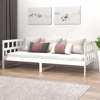 Berkfield Home Day Bed White Solid Wood Pine 80x200 cm