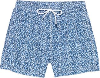 Fedeli Drawstring Printed Swim Shorts