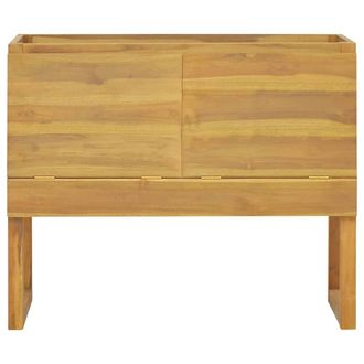 Berkfield Home Beautiful Bathroom Cabinet 90x45x75 cm Solid Wood Teak in Brown | Size: 90 x 45 x 75 cm