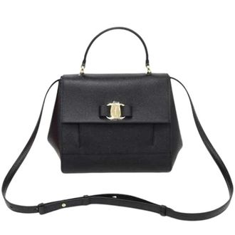 Ferragamo Pre-owned Handbags, female, Black, Size: ONE SIZE Pre-owned Handbag