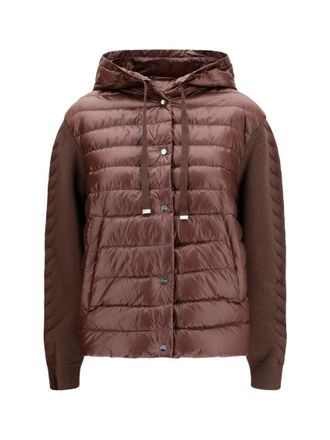 Herno Brown Quilted Hood Jacket
