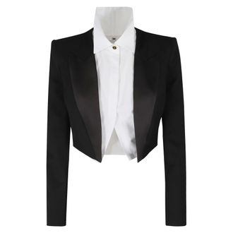 Elisabetta Franchi Dames, Jassen, Zwart, Maat: S