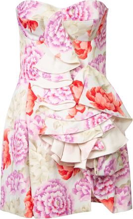 Magda Butrym Strapless Floral Mini Dress Size M