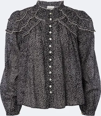 Isabel Marant Christa polka-dot cotton blouse