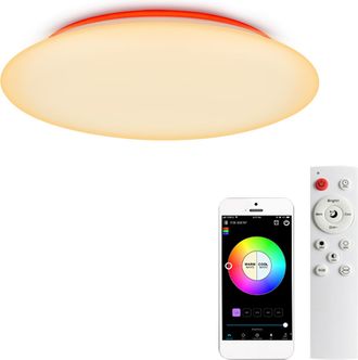 OEM L&aacute;mpara De Techo Led Inteligente Rgb+cct De 12 Pulgadas, Control Por Voz Y Bluetooth, 16 Millones De Colores (12 Pulgadas)