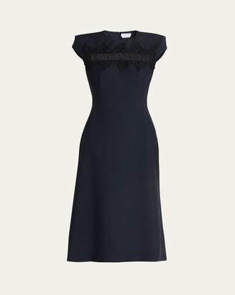 【Alexander McQueen】★lace-insert midi dress Alexander McQueen lace-insert Midi Dress | Pink | FARFETCH CA