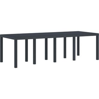 vidaXL Vidaxl - Mesa De Jard&iacute;n Antracita 250 X 100 X 73 Cm Rat&aacute;n Sint&eacute;tico