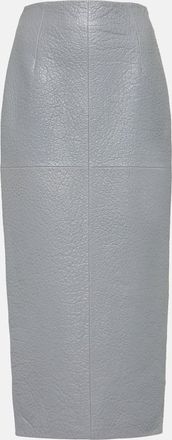 Prada High-rise leather pencil skirt