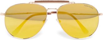 Tom Ford Occhiali da sole con montatura stile pilota - Oro