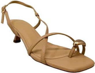 Shushop Harper Slingback Kitten Heel Sandal in Beige at Nordstrom, Size 6.5