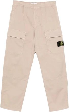 Stone Island Pantalone Loose - Heren - Wijde Broeken - Beige - W32 - Broeken