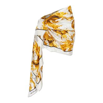 Versace Jeans Couture Beachwear, female, White, Size: ONE SIZE Barocco Pareo