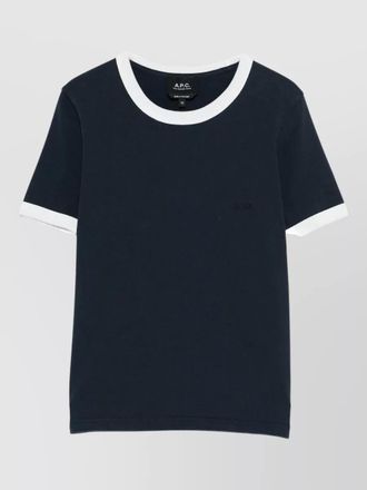 A.P.C. contrasting ribbed-trim cotton t-shirt