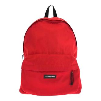 Balenciaga Pre-owned Backpacks, female, Red, Size: ONE SIZE Pre-owned Nylon Explorer Backpack