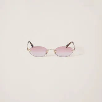 Miu Miu Logo Sunglasses, Woman, Gradient Pink Lenses