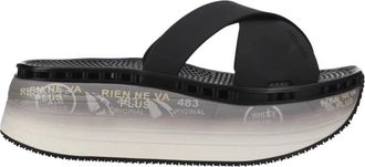 Premiata Kruisontwerp Dames Slides - Dames - Sandalen - Zwart - 40 EU - Schoenen