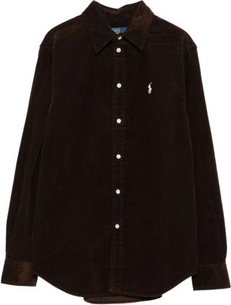 Ralph Lauren Corduroy Shirt - Dames - Overhemden - Bruin - S - Katoen - Overhemden