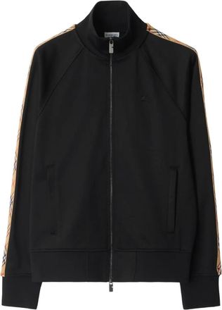 Burberry Felpa con bordo a quadri - Nero