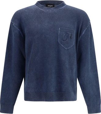 Dsquared2 Blue Polyester Mens Sweatshirt