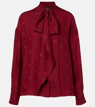 Etro Jacquard silk crepe de chine blouse