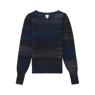 Ines De La Fressange Lucia Gestreepte Trui - Dames - Ronde hals truien - Blauw - L - Wol - Truien & Vesten