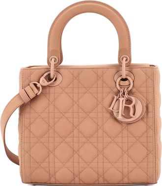 Dior Ultra Matte Lady Dior Bag Cannage Quilt Calfskin Medium satchel - Toni neutri