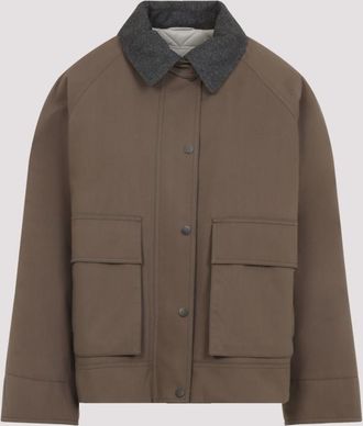 Brunello Cucinelli Brown Cotton Canvas Jacket