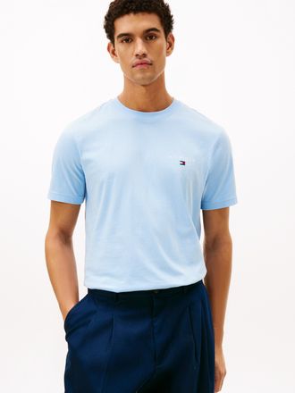 Tommy Hilfiger T-Shirt TOMMY HILFIGER BRAND LOVE SMALL HILFIGER, Herren, Gr. XXL, well water, Single Jersey, Obermaterial: 100% Baumwolle, normal normal, Rundhals, S