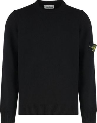 Stone Island Black Crew Neck Sweater