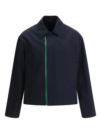 Gucci embossed-monogram jacket - Blue
