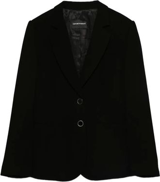 Emporio Armani Blazer con revers a lancia - Nero