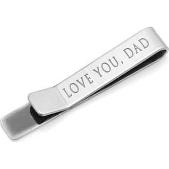 Cufflinks Inc. I Love You Dad Tie Bar in Silver at Nordstrom