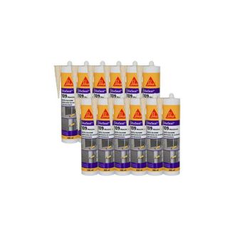 Sika Sika - Juego De 12 Selladores De Silicona Para Juntas De Carpinter&iacute;a Seal 109 Carpinter&iacute;a - Beige- 300ml