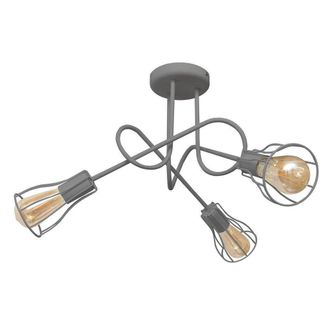 Netlighting Oxford Multi Arm Semi Flush Ceiling Light Grey 56cm