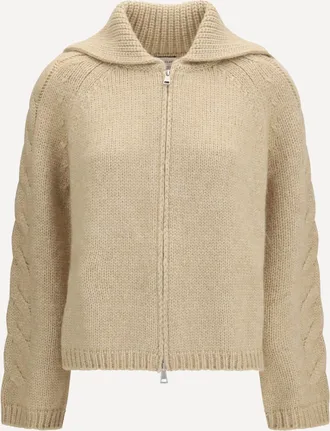 Moncler Alpaca and wool blend zip Cardigan Female S