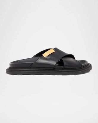 Moschino Faux-Leather Mule Sandals