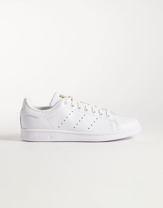 adidas Originals Stan Smith sneakers bianche e oro-Bianco