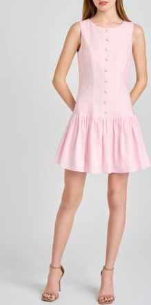Wayf Martini Linen Blend Minidress in Light Pink at Nordstrom, Size X-Large