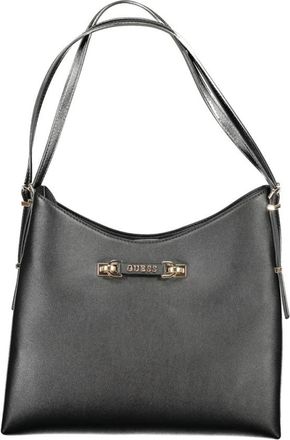 Guess Zwarte Polyethyleen Dames Handtas - Dames - Schoudertassen - Zwart - ONE Size - Tassen