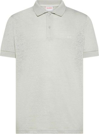 Sun 68 Polo Jersey Linen S/S - Heren - Polos - Grijs - XL - Linnen - Tops