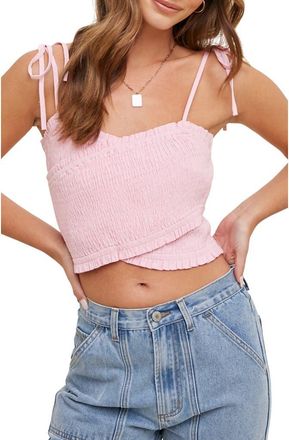 Wishlist Smocked Crossover Tank in Bubblegum at Nordstrom Rack, Size Medium