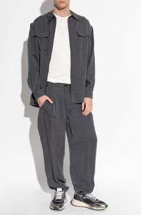 Giorgio Armani Shirt With Pockets, Mens, Grey