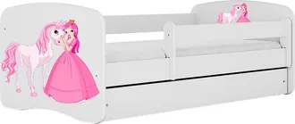 Les Tendances Cama 80x160 Somier Y Caj&oacute;n Incluidos Kocot Kids Babydream La Princesa Y El Caballo Blanco