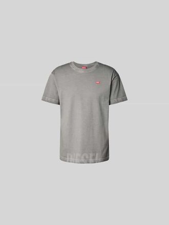 Diesel Regular Fit T-Shirt aus reiner Baumwolle in Hellgrau, Gr&ouml;&szlig;e XL