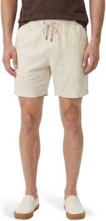 Onia Stretch Linen Blend Pull-On Shorts in Stone at Nordstrom Rack, Size X-Large