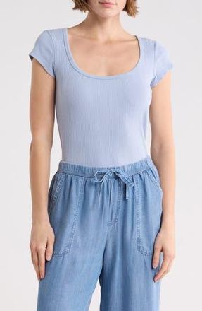 Splendid Fitted Scoop Neck T-Shirt in Star Blue at Nordstrom Rack, Size X-Large